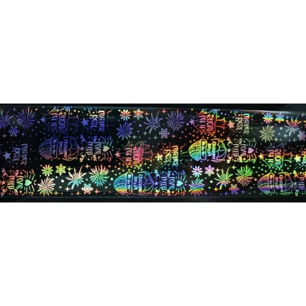 Folii de transfer cu modele de Craciun Transparente Holografice F163